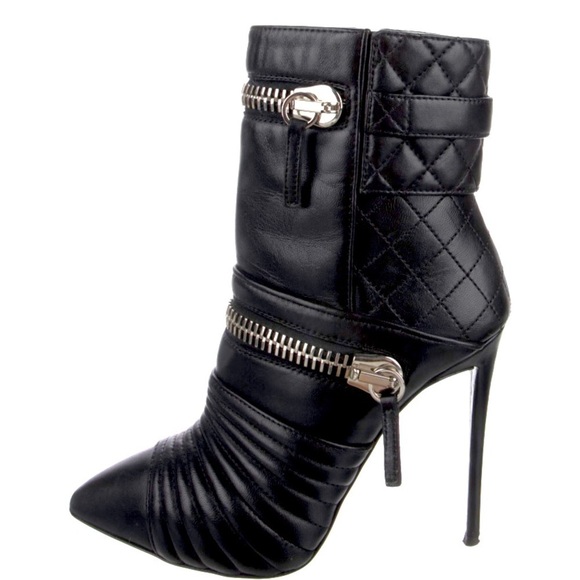 🌹Sold!🌹Giuseppe Zanotti Black Leather Stiletto Boots. Size 6 Like New !! ✨ - Picture 2 of 8